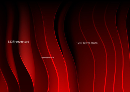 Cool Red 3D Wave Lines Background Vector Art