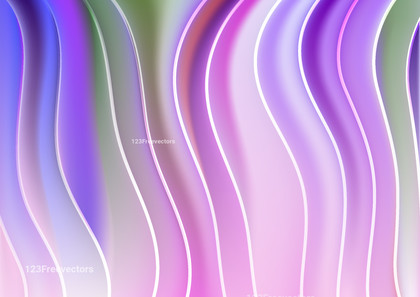 Abstract Purple Green and White 3D Vertical Wave Lines Background Graphic