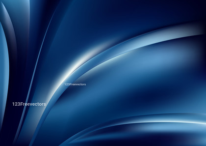 Abstract Shiny Dark Blue Wave Background
