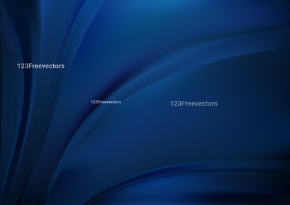 Abstract Glowing Dark Blue Wave Background