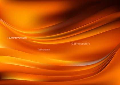 Bright Orange Wave Background Design