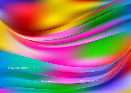 Abstract Colorful Shiny Wave Background Vector Eps