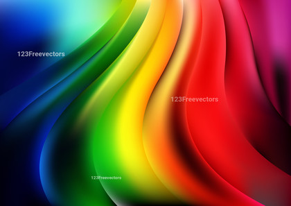 Abstract Colorful Shiny Wave Background