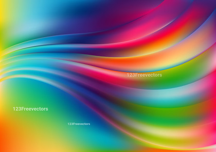 Abstract Shiny Colorful Wave Background Graphic