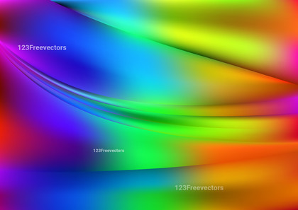 Abstract Glowing Colorful Wave Background Vector Graphic