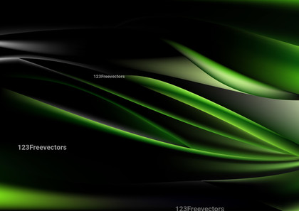Abstract Glowing Cool Green Wave Background