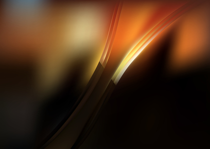 Glowing Abstract Orange and Black Wave Background