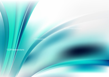 Abstract Blue and White Wave Background Template Image