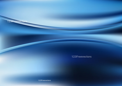 Abstract Blue and White Shiny Wave Background Vector Graphic