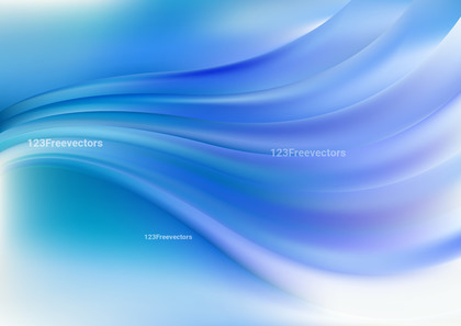 Abstract Blue and White Shiny Wave Background Vector Art
