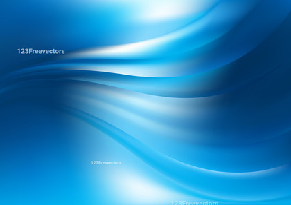 Abstract Shiny Blue and White Wave Background Image