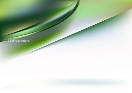 Shiny Green and White Wave Background