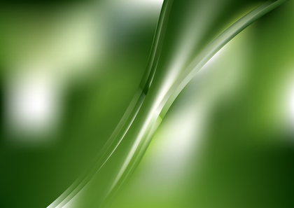 Shiny Green and White Wave Background Vector Image