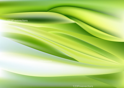 Abstract Glowing Green and White Wave Background