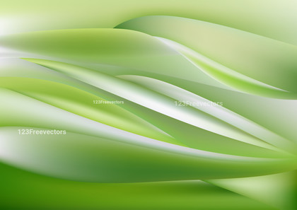 Abstract Glowing Green and White Wave Background Vector