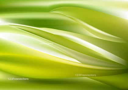 Glowing Abstract Green and White Wave Background Vector Art