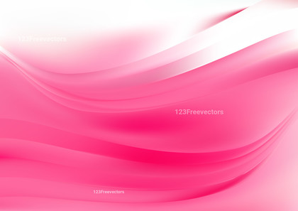 Abstract Pink and White Shiny Wave Background