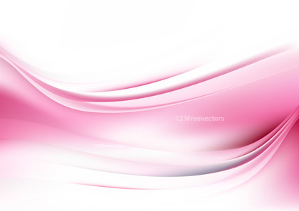 Shiny Pink and White Wave Background Vector Illustration