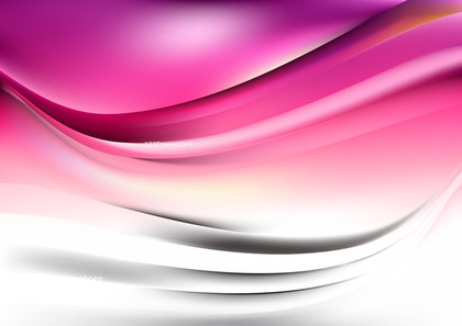 Abstract Shiny Pink and White Wave Background