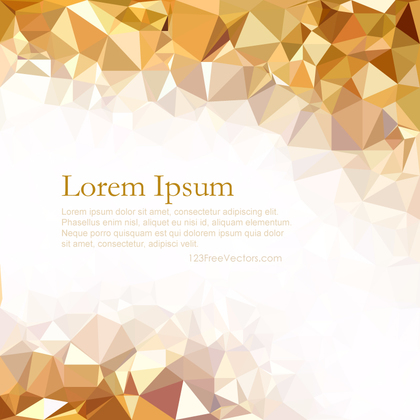 Light Golden Polygonal Triangular Background Clip Art