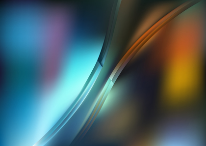 Glowing Blue and Orange Wave Background Vector Illustration