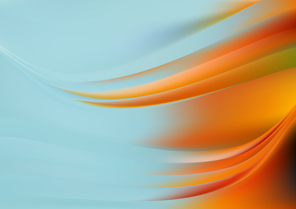 Blue and Orange Wave Background Template Design