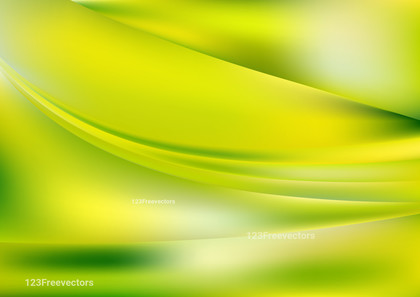 Shiny Green and Yellow Wave Background Vector Graphic