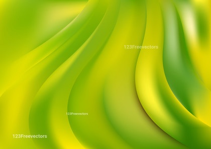 Glowing Green and Yellow Wave Background