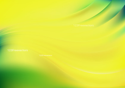 Green and Yellow Shiny Wave Background