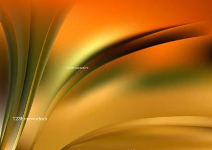 Abstract Shiny Orange and Green Wave Background