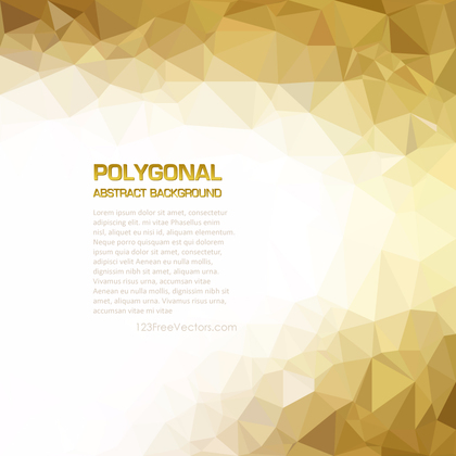 Polygonal Triangular Light Golden Background Design