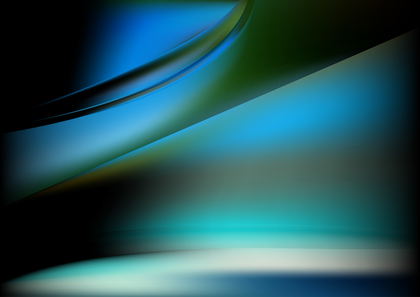 Abstract Shiny Black Blue and Green Wave Background