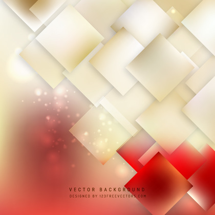 Abstract Red Gold Geometric Square Background