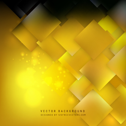 Abstract Black Gold Square Background Design