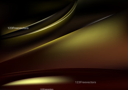 Abstract Glowing Brown Gold and Black Wave Background