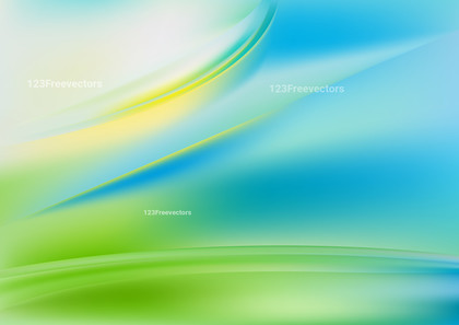 Abstract Glowing Blue Green and White Wave Background Graphic