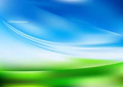 Glowing Blue Green and White Wave Background Vector Image
