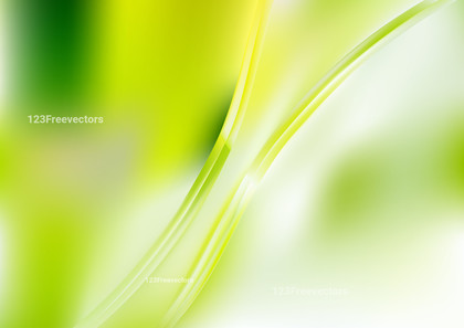 Glowing Abstract Green Yellow and White Wave Background Vector Image