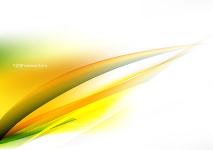 Glowing Abstract Green Yellow and White Wave Background