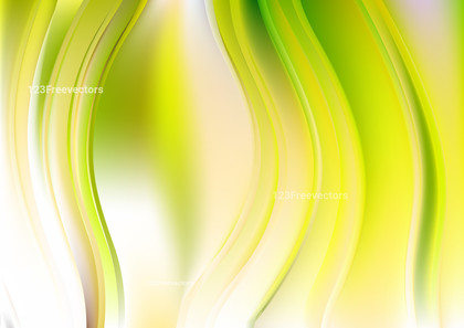 Glowing Green Yellow and White Wave Background