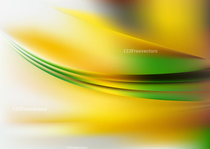 Glowing Green Yellow and White Wave Background Vector Eps