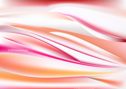Orange Pink and White Shiny Wave Background Vector Art