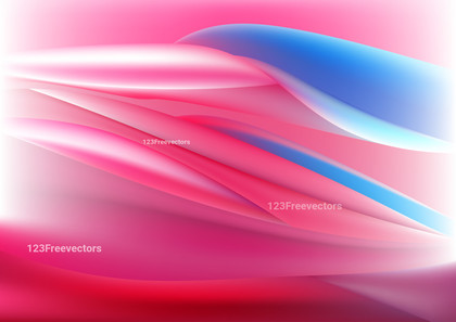 Pink Blue and White Wave Background Vector Graphic