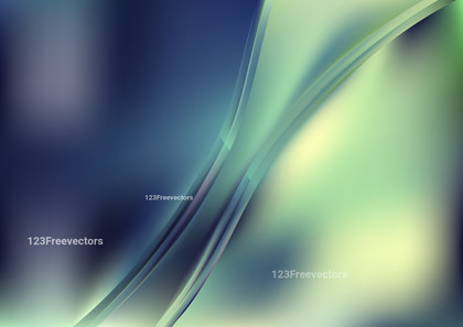 Abstract Glowing Beige Green and Blue Wave Background
