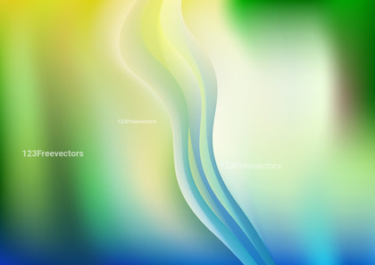 Glowing Blue Green and Yellow Wave Background