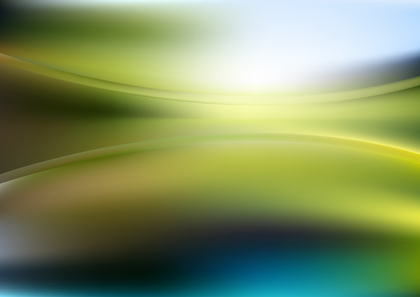 Abstract Brown Blue and Green Shiny Wave Background