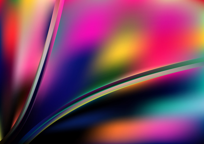 Abstract Shiny Pink Blue and Yellow Wave Background