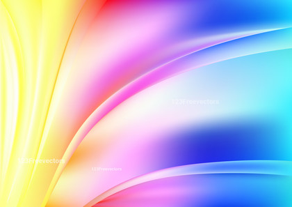 Abstract Glowing Pink Blue and Yellow Wave Background