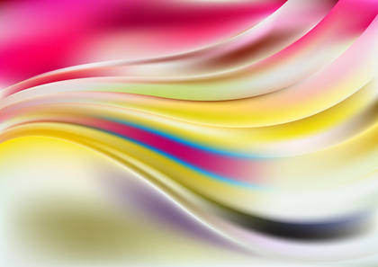 Pink Blue and Yellow Shiny Wave Background Illustrator