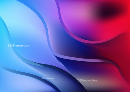 Pink Red and Blue Shiny Wave Background